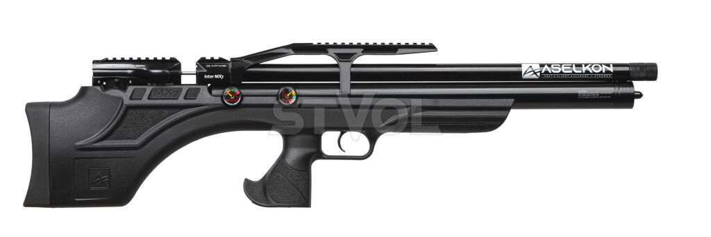 Пневматическая Редукторная PCP винтовка  Aselkon MX7 Black кал. 4.5 Фото 2