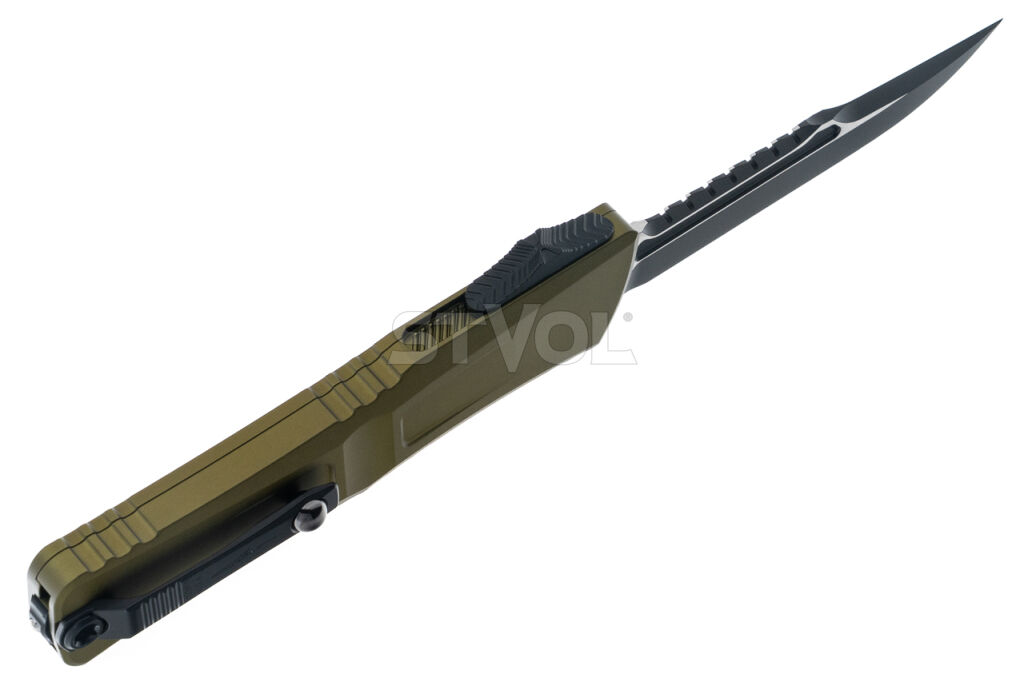 Ніж Microtech Combat Troodon Gen III OTF Iinterceptor, чорний клинок, руків'я OD green фото 3