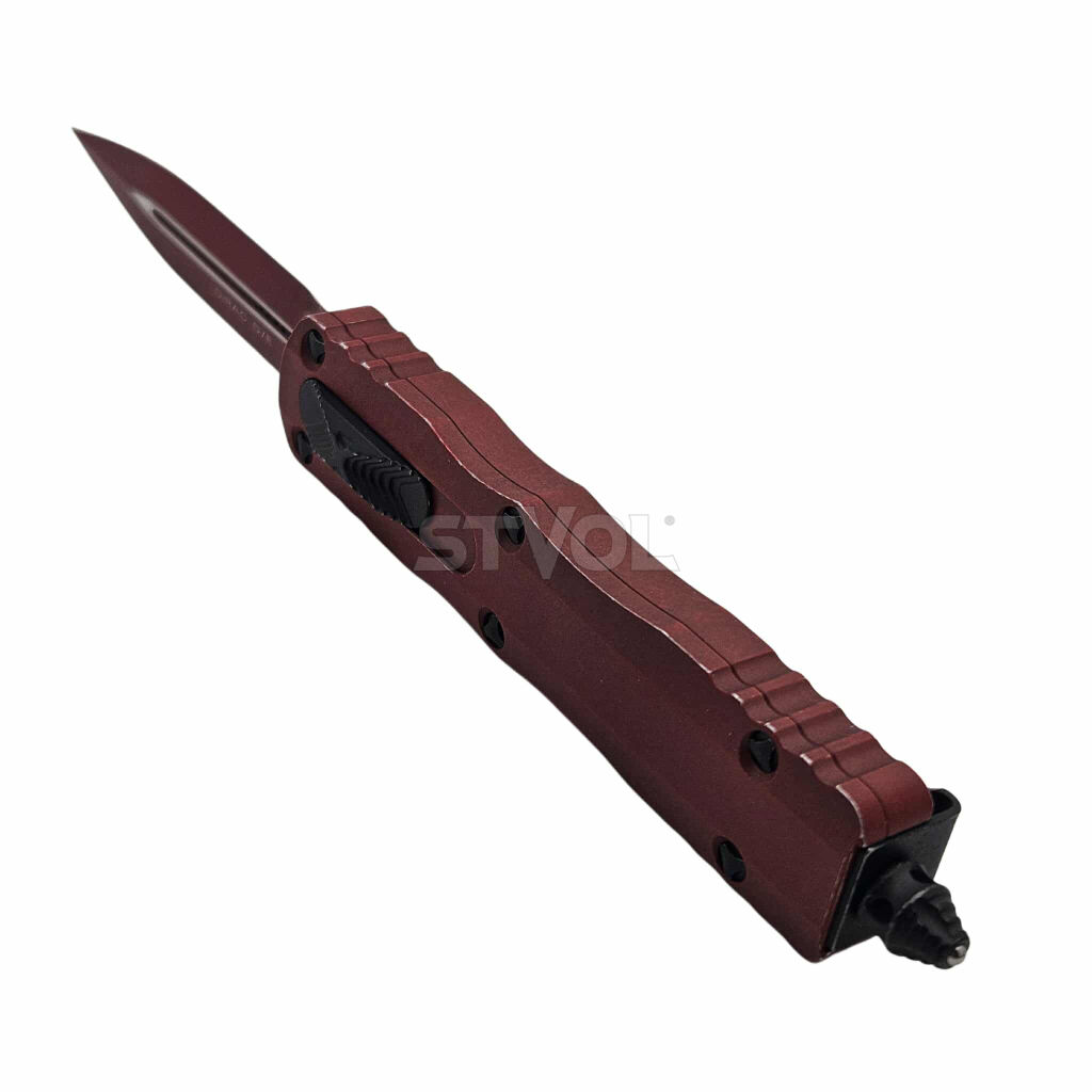 Ніж Microtech Dirac D/E OTF, Standard Weathered Crimson фото 5