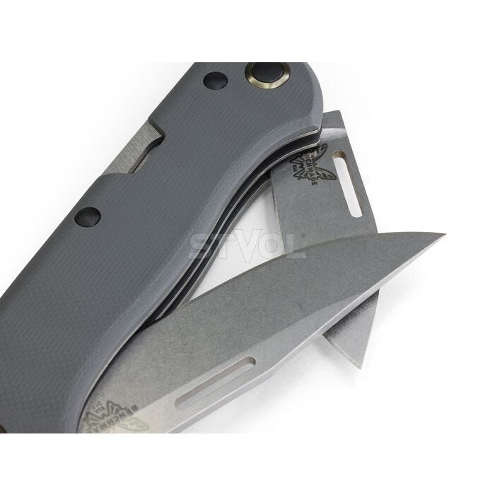 Нож Benchmade "Weekender", 2 клинка, серый Фото 14